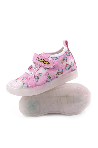 Şirin Bebe 3815 Ortopedik Taban Kız Çocuk Yazlık Keten Ayakkabı - Resim 12