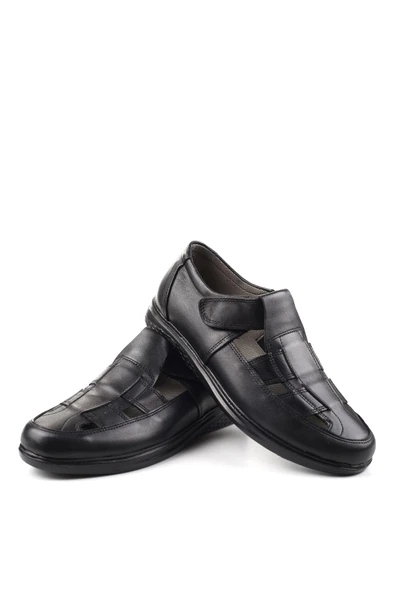 Papuç Sepeti 3899 Ortopedik Hakiki Deri Erkek Sandalet Ayakkabı - Resim 7