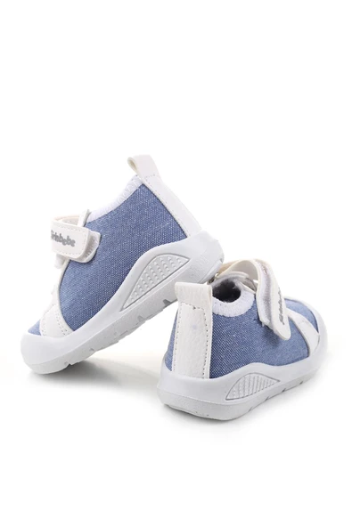 Şirin Bebe 3816 İlk Adım Ortopedik Erkek Bebek Yazlık Keten Ayakkabı - Resim 10