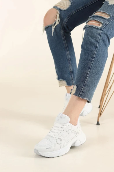 Papuç Sepeti Rahat Anatomik Yüksek Taban Kadın Spor Ayakkabı - Resim 9