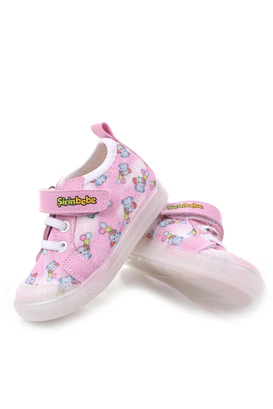 Şirin Bebe 3815 Ortopedik Taban Kız Çocuk Yazlık Keten Ayakkabı - Resim 6