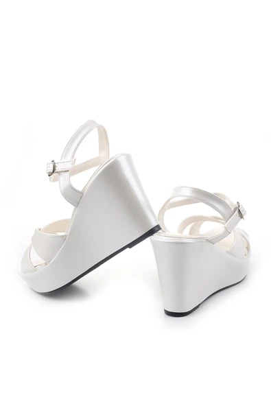 Le Guzzi 3849 Kadın 9 Cm Dolgu Topuklu Cilt Sandalet - Resim 4