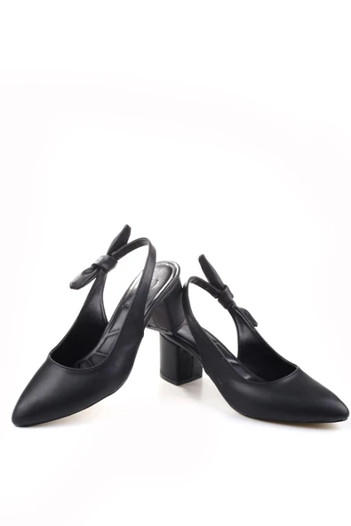 Ceylan 3922 Kadın 6 Cm Topuklu Arkası Açık Ayakkabı - Resim 5