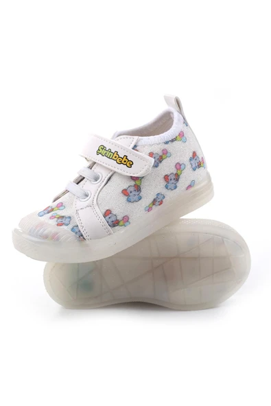 Şirin Bebe 3815 Ortopedik Taban Kız Çocuk Yazlık Keten Ayakkabı - Resim 11