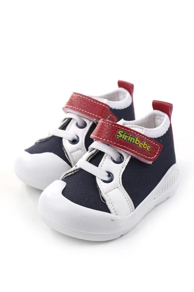 Şirin Bebe 3816 İlk Adım Ortopedik Erkek Bebek Yazlık Keten Ayakkabı - Resim 5