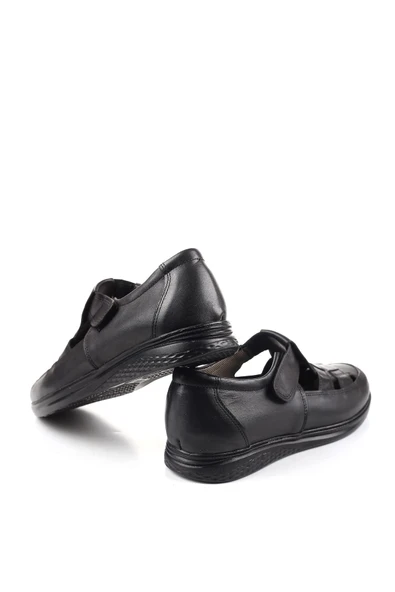 Papuç Sepeti 3899 Ortopedik Hakiki Deri Erkek Sandalet Ayakkabı - Resim 9