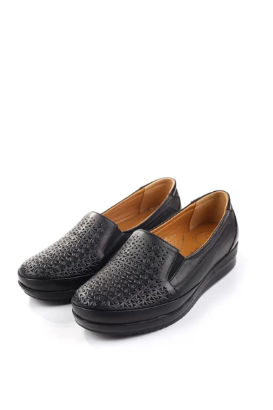 Papuç Sepeti 3772 Kadın Ortopedik Taban Deri Ayakkabı - Resim 2