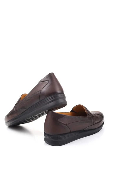 Papuç Sepeti 3775 Kadın Büyük Numara Ortopedik Taban Deri Ayakkabı - Resim 8