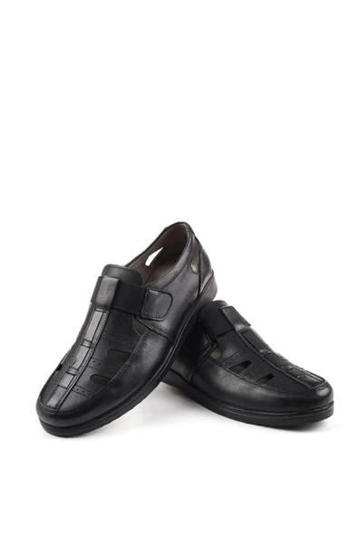 Papuç Sepeti 3901 Ortopedik Hakiki Deri Erkek Sandalet Ayakkabı - Resim 5