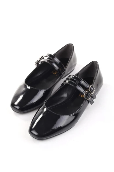 Papuç Sepeti 333 Kadın Rugan Babet Ayakkabı - Resim 7