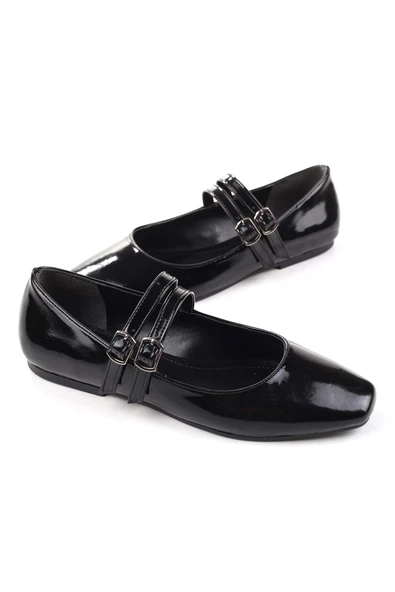 Papuç Sepeti 333 Kadın Rugan Babet Ayakkabı ürün görseli 1