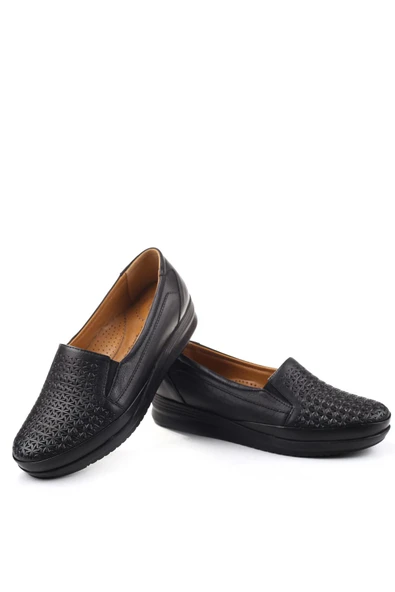 Papuç Sepeti 3772 Kadın Ortopedik Taban Deri Ayakkabı - Resim 3