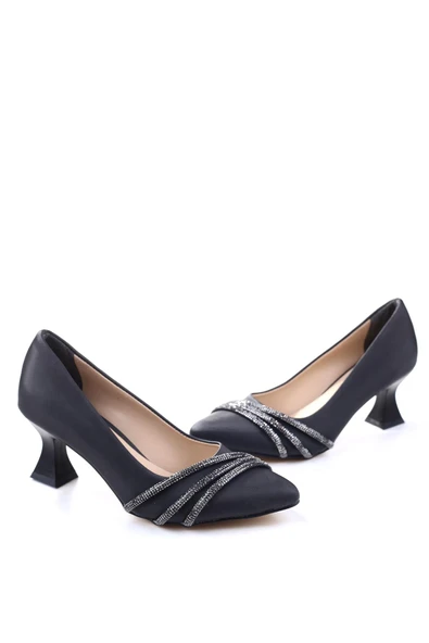 Bilener 3921 Kadın 6 cm Topuklu Taşlı & Cilt Ayakkabı ürün görseli 1