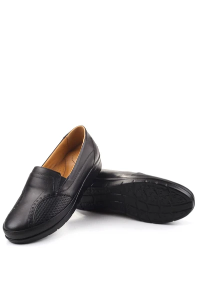 Papuç Sepeti 3774 Kadın Hakiki Deri Ortopedik Ayakkabı - Resim 4