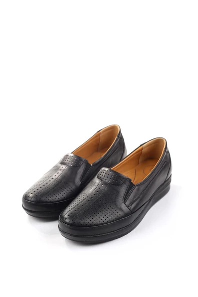 Papuç Sepeti 3771 Kadın Ortopedik Taban Deri Ayakkabı - Resim 4