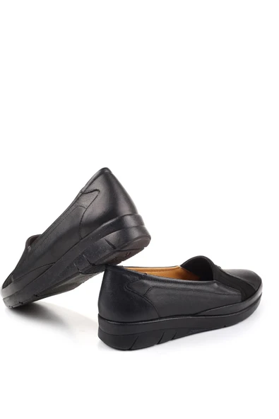 Papuç Sepeti 3770 Kadın Ortopedik Taban Deri Ayakkabı - Resim 4