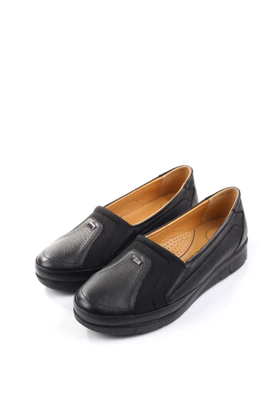 Papuç Sepeti 3770 Kadın Ortopedik Taban Deri Ayakkabı - Resim 2