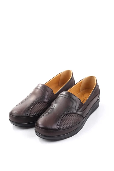 Papuç Sepeti 3775 Kadın Büyük Numara Ortopedik Taban Deri Ayakkabı - Resim 4