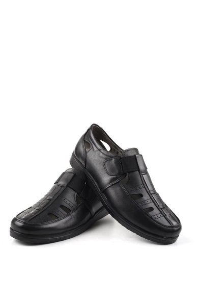 Papuç Sepeti 3901 Ortopedik Hakiki Deri Erkek Sandalet Ayakkabı - Resim 7