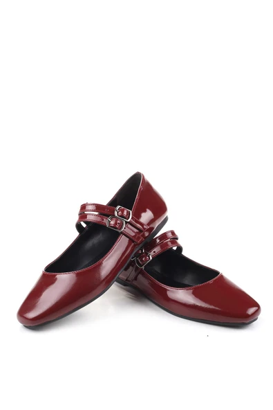 Papuç Sepeti 333 Kadın Rugan Babet Ayakkabı - Resim 11