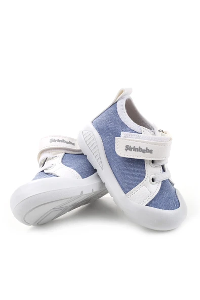 Şirin Bebe 3816 İlk Adım Ortopedik Erkek Bebek Yazlık Keten Ayakkabı - Resim 8