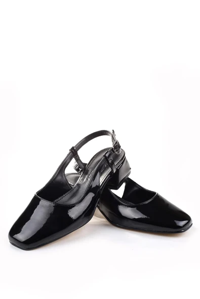 Papuç Sepeti 150 Kadın Rugan Babet Ayakkabı - Resim 3