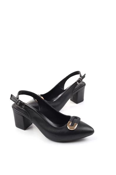 Walkenzo Lp-943 Kadın 6,5 Cm Kare Topuklu Ayakkabı - 4