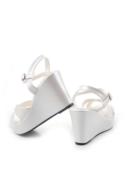 Le Guzzi 3849 Kadın 9 Cm Dolgu Topuklu Cilt Sandalet - Resim 4