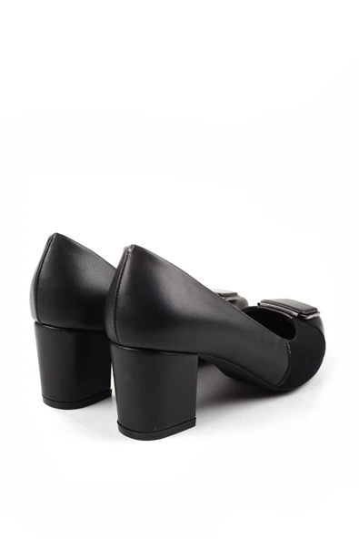 Papuç Sepeti 904-2 Kadın 6 Cm Kare Topuklu Ayakkabı - Resim 7