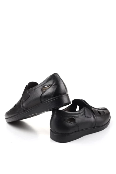 Walkenzo 3901 Ortopedik Hakiki Deri Erkek Sandalet Ayakkabı - 6