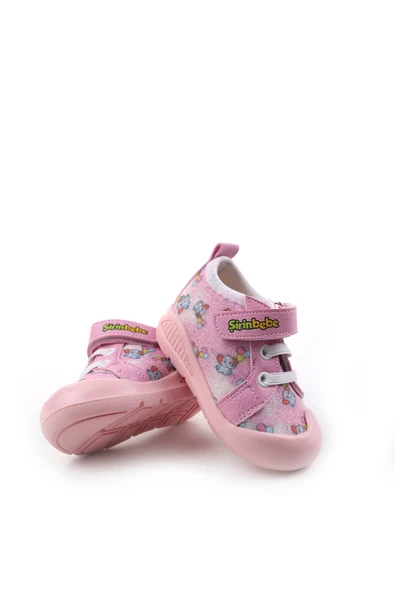 Şirin Bebe 3815 İlk Adım Ortopedik Kız Bebek Yazlık Keten Ayakkabı - Resim 10