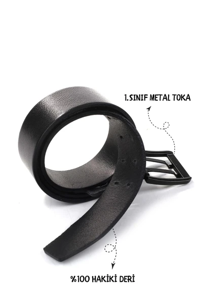 Papuç Sepeti Smt-3995 Erkek Hakiki Deri Kot Kemeri - Resim 5