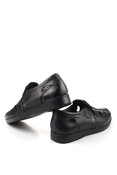 Walkenzo 3901 Ortopedik Hakiki Deri Erkek Sandalet Ayakkabı - Resim 9