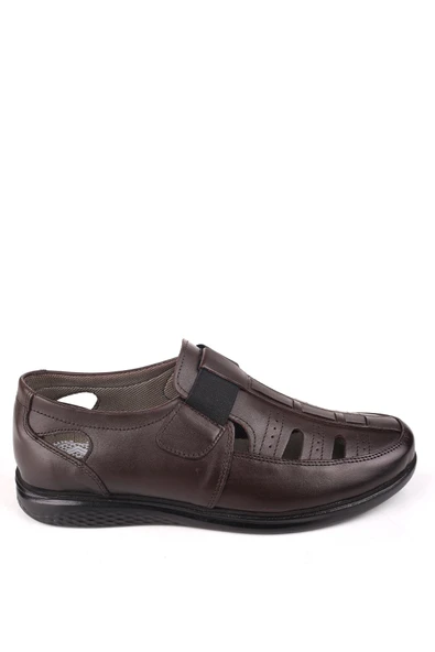 Walkenzo 3901 Ortopedik Hakiki Deri Erkek Sandalet Ayakkabı - Resim 4