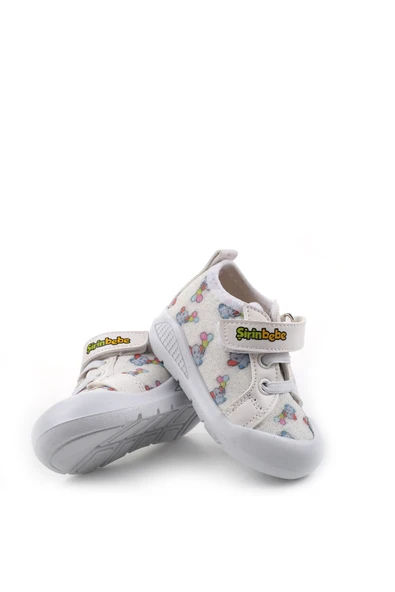 Şirin Bebe 3815 İlk Adım Ortopedik Kız Bebek Yazlık Keten Ayakkabı - Resim 9
