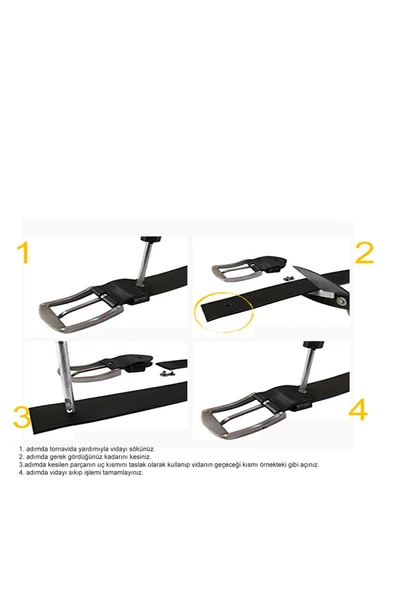 Papuç Sepeti Smt-3995 Erkek Hakiki Deri Kot Kemeri - Resim 7