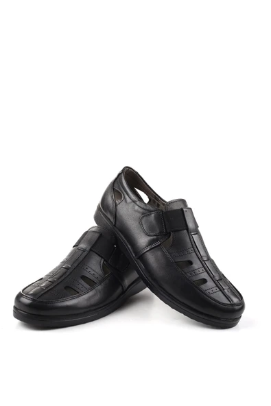 Walkenzo 3901 Ortopedik Hakiki Deri Erkek Sandalet Ayakkabı - Resim 7