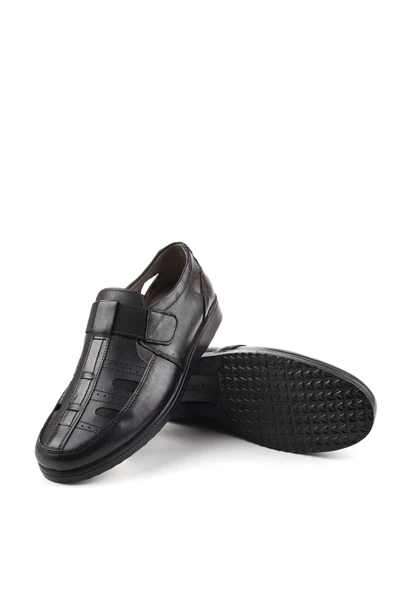 Walkenzo 3901 Ortopedik Hakiki Deri Erkek Sandalet Ayakkabı - 7