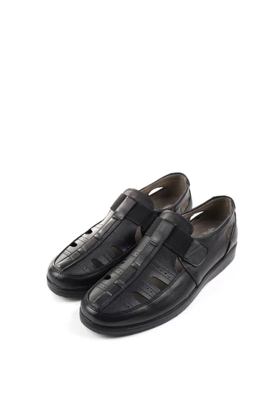 Walkenzo 3901 Ortopedik Hakiki Deri Erkek Sandalet Ayakkabı - Resim 3