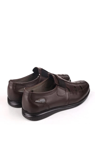 Walkenzo 3901 Ortopedik Hakiki Deri Erkek Sandalet Ayakkabı - 9