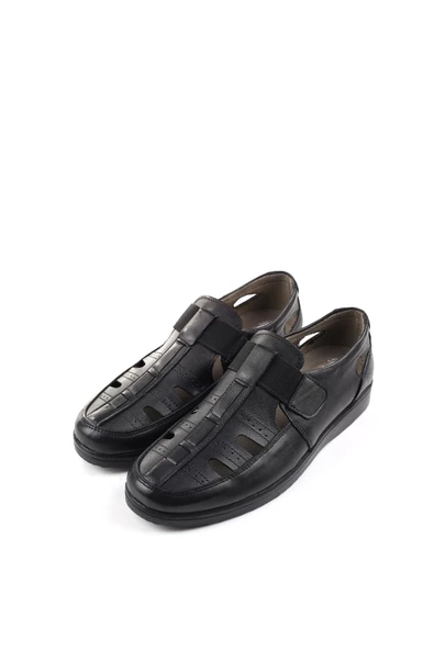 Walkenzo 3901 Ortopedik Hakiki Deri Erkek Sandalet Ayakkabı - 3
