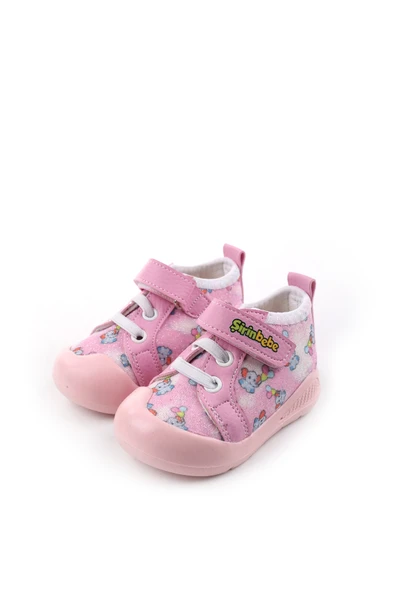 Şirin Bebe 3815 İlk Adım Ortopedik Kız Bebek Yazlık Keten Ayakkabı - Resim 6