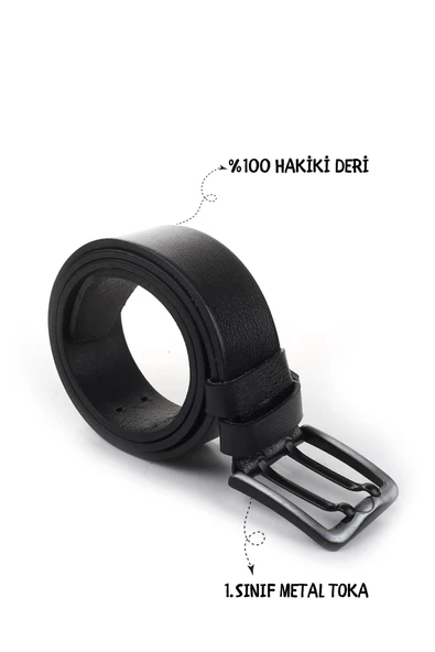 Papuç Sepeti Smt-3995 Erkek Hakiki Deri Kot Kemeri - Resim 4