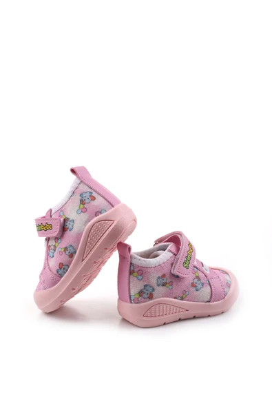 Şirin Bebe 3815 İlk Adım Ortopedik Kız Bebek Yazlık Keten Ayakkabı - Resim 12