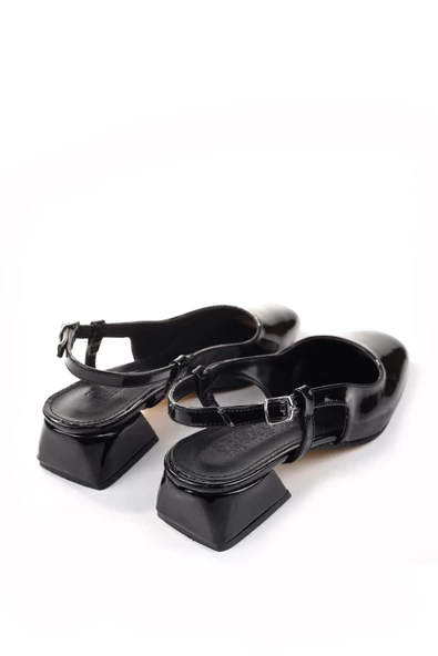 Walkenzo 150 Kadın Rugan Babet Ayakkabı - Resim 4