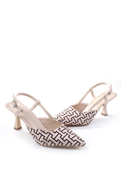 Le Guzzi 3857 Kadın Saten 8 Cm Topuklu Ayakkabı ürün görseli 1