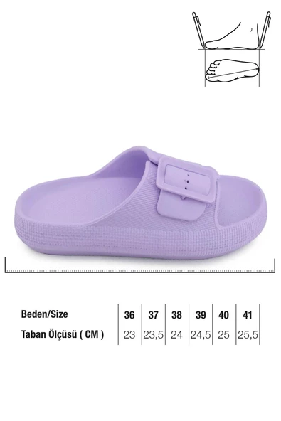Gezer 15653 Kadın Yazlık Tek Toka Eva Banyo Bahçe Havuz Plaj Terlik - 5