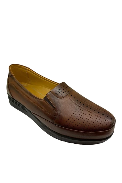Walkenzo 3771 Kadın Ortopedik Taban Deri Ayakkabı