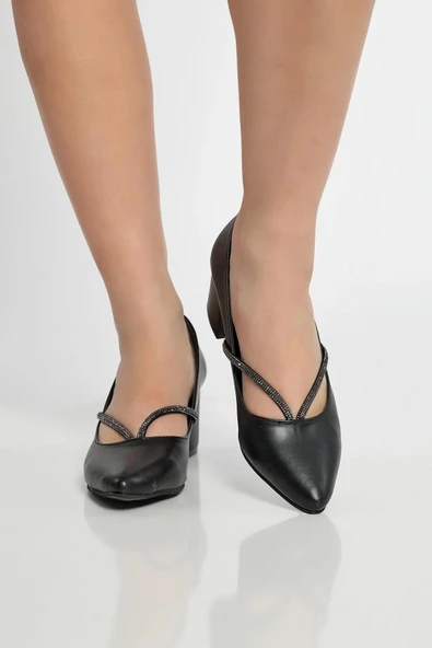 Walkenzo 3932 Kadın 6 cm Topuklu Cilt Ayakkabı - Resim 2