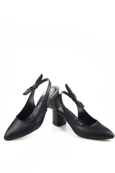 Ceylan 3922 Kadın 6 Cm Topuklu Arkası Açık Ayakkabı - Resim 5